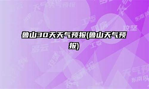 鲁山天气40天_鲁山天气预报30天一个月